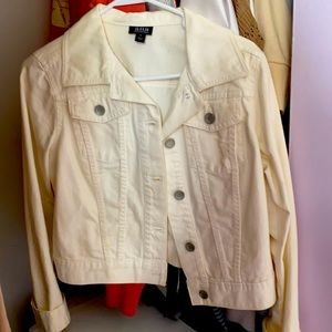 White jean jacket
